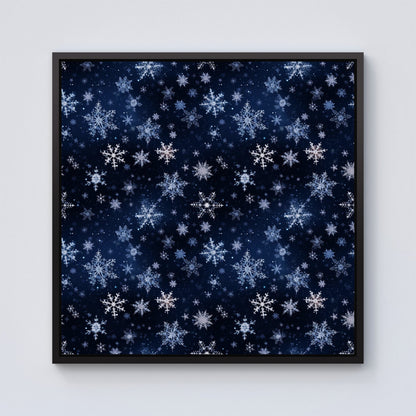 Dreamy And Magical Snowflake Framed Canvas