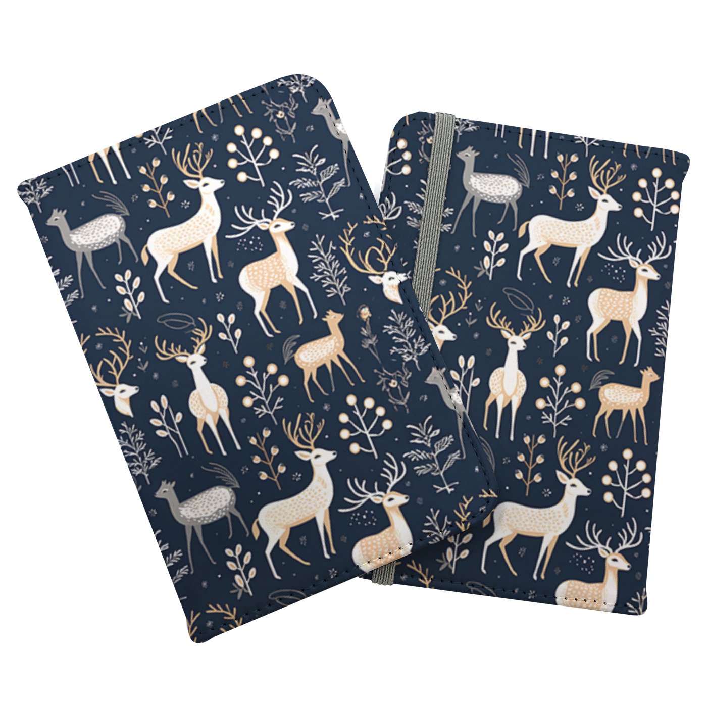 Reindeer, Whimsical, Illustration Pattern Passport Cover