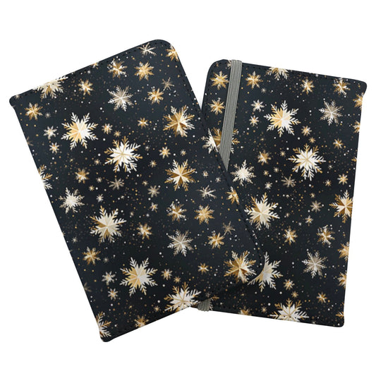 Silver Gold Snowflake Pattern Passport Cover