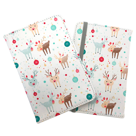 Happy Reindeer With Christmas Lights Passport Cover