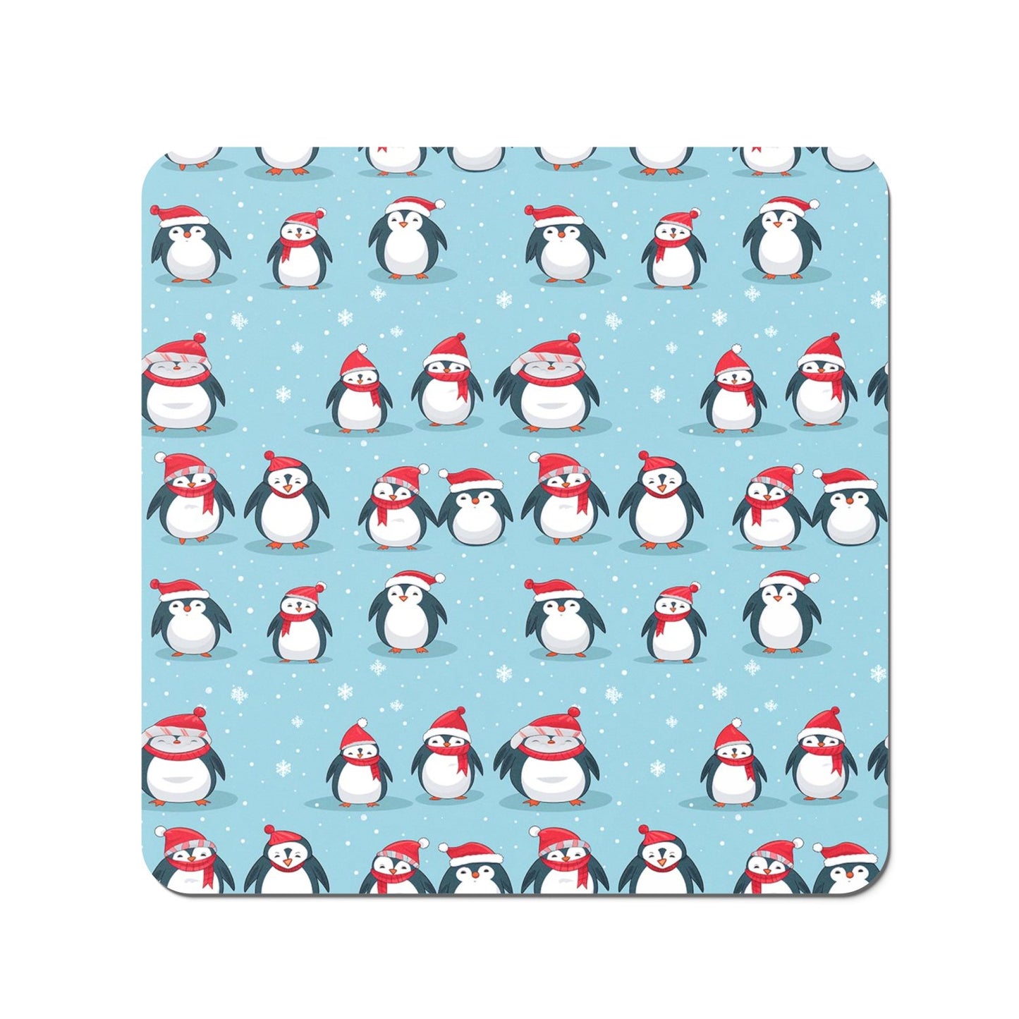 Adorable Santa Penguins Coasters