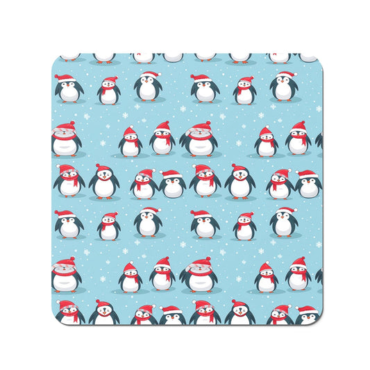 Adorable Santa Penguins Coasters