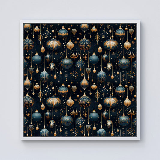 Christmas Decorations Framed Canvas