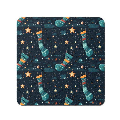 Christmas Stocking In A Starry Night Sky Coasters