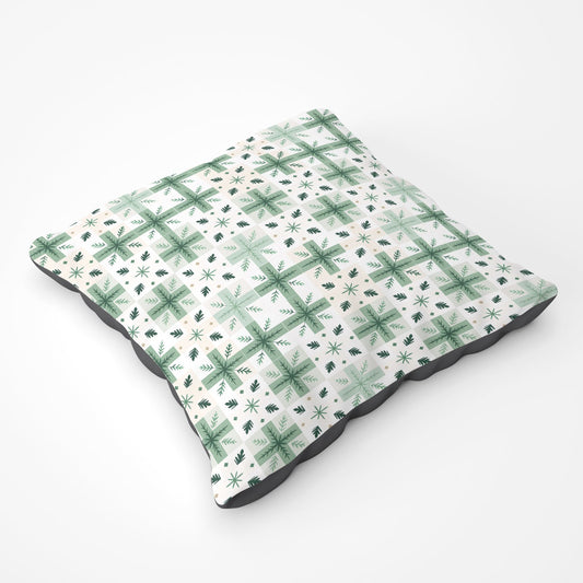 Christmas Quilting Squares Floor Cushion