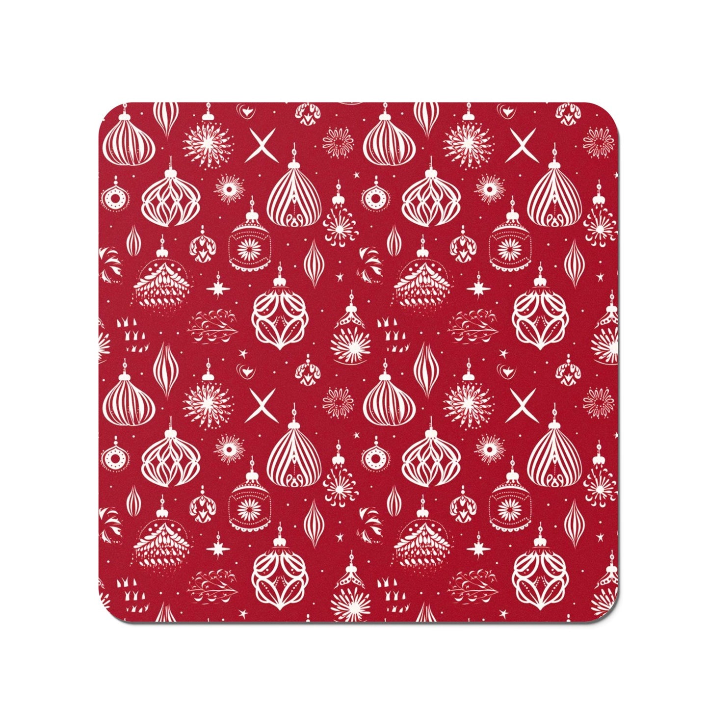 Red Christmas Decorations Pattern Coasters