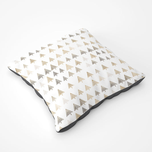 Geometric Christmas Tree Pattern Floor Cushion