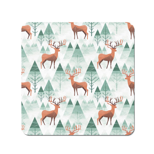 Reindeer On A Snowy Landscape Coasters