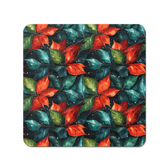 Christmas Watercolour Holly Leaf Coasters