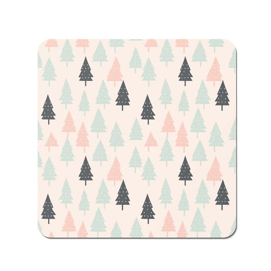 Christmas Tree Silhouette Pattern Coasters