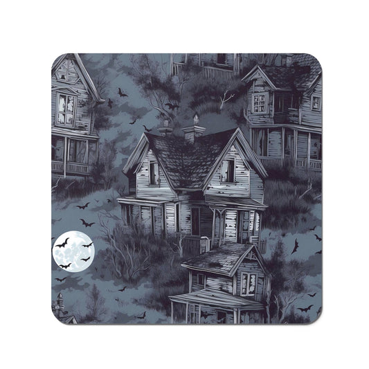 Spooky Shadowy Haunted House Coasters