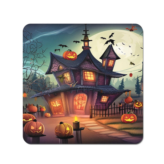 Spooky Halloween House Coasters