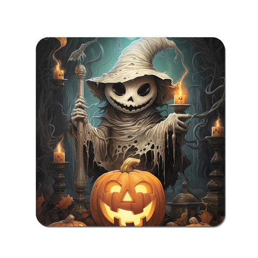 Creepy Ghost With Pumpkins Coasters