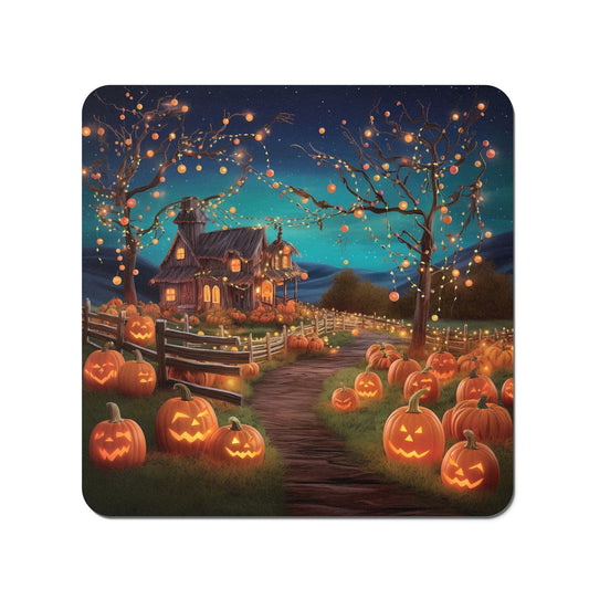 Enchanted Hallowen Pumpkin Patch Coasters