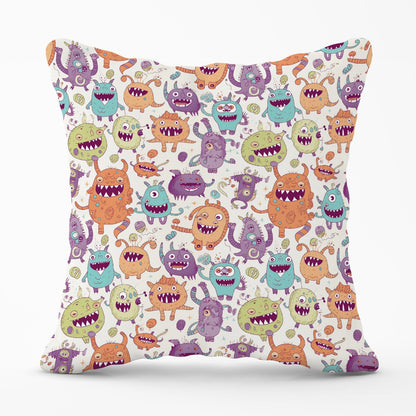 Playful Halloween Monsters Outdoor Cushion