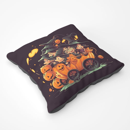 A Magical Pumpkin Carriage Floor Cushion