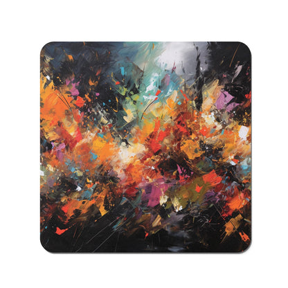 A Vibrant Abstract Painting Coasters