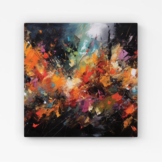 A Vibrant Abstract Painting Canvas