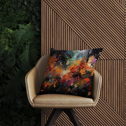 A Vibrant Abstract Painting Outdoor Cushion