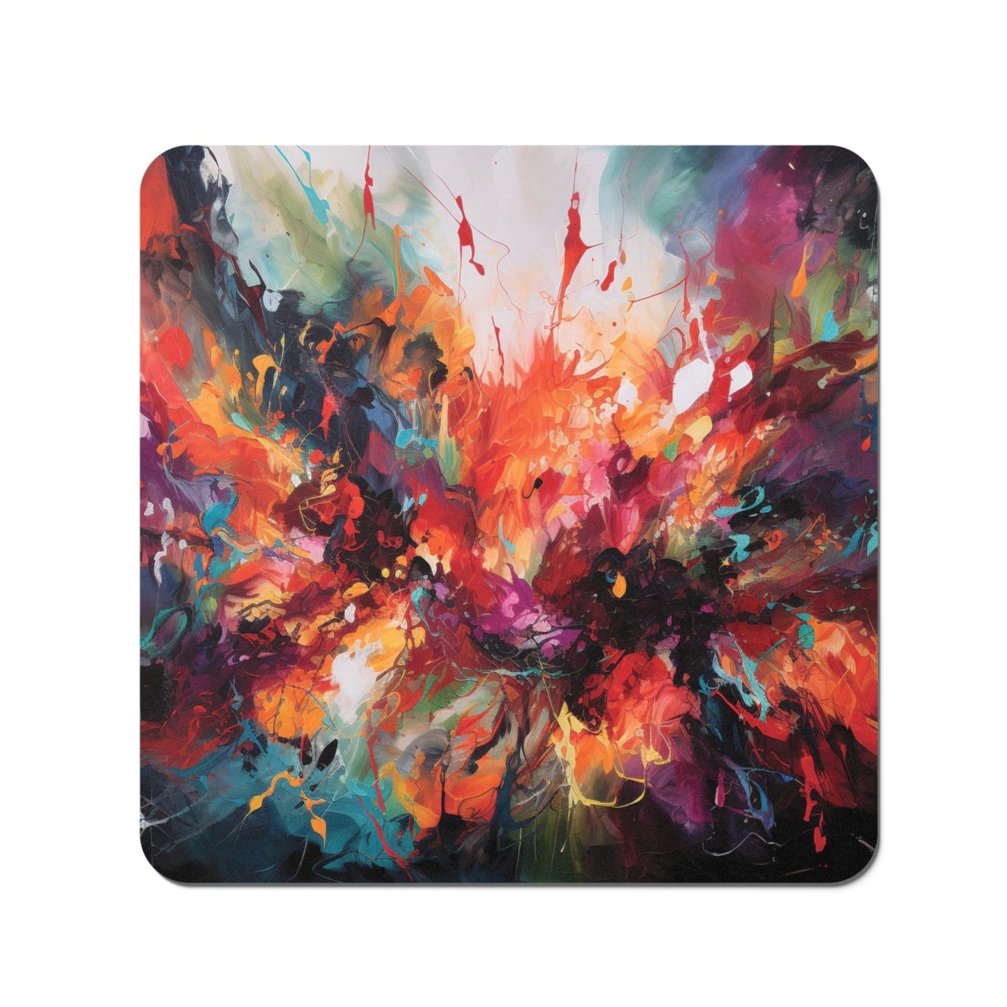 A Vibrant Abstract Painting Of Halloween Coasters