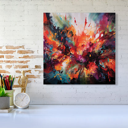 A Vibrant Abstract Painting Of Halloween Canvas