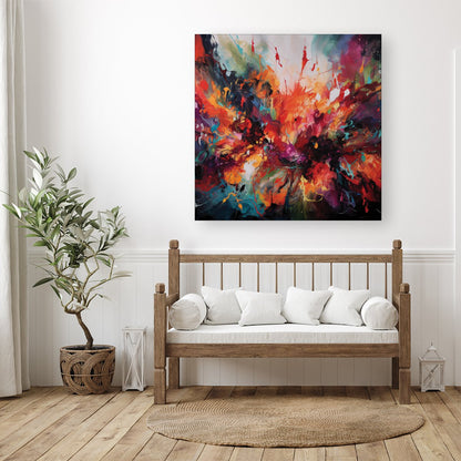 A Vibrant Abstract Painting Of Halloween Canvas