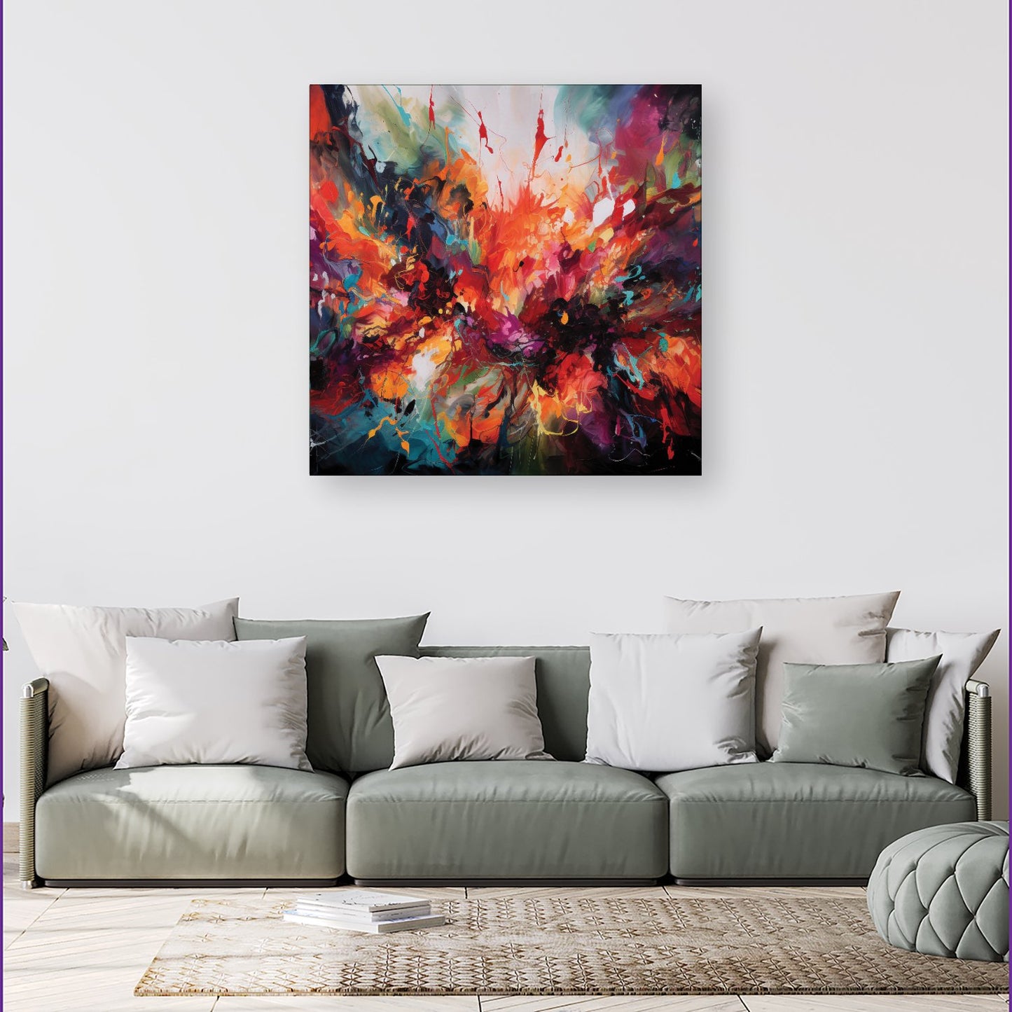 A Vibrant Abstract Painting Of Halloween Canvas